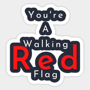 Walking Red Flag Sticker